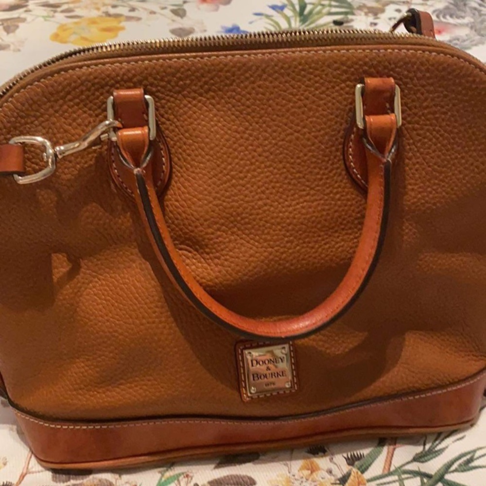 Dooney & Bourke domed satchel in pebble leather